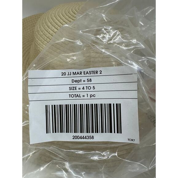 JANIE AND JACK Triple Flower Straw Sun Hat - Sz 4-5 yrs - NWT - Picture 5 of 5